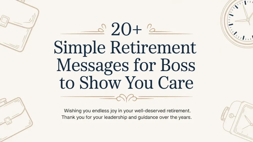 20+ Simple Retirement Messages for Boss to Show You Care