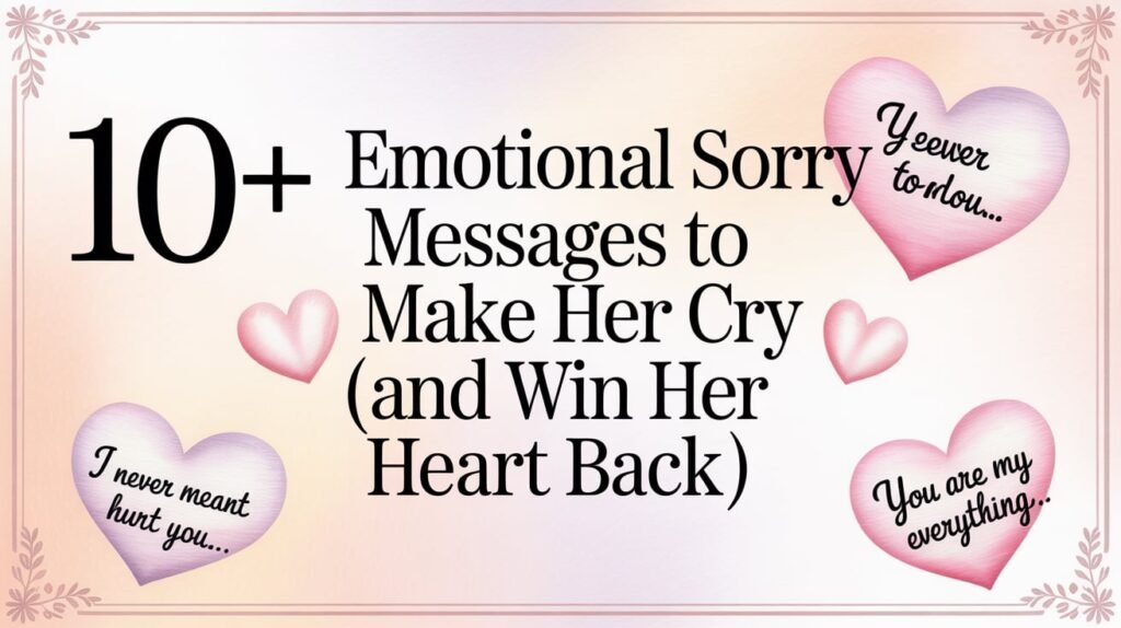 10+ Emotional Sorry Messages to Make Her Cry