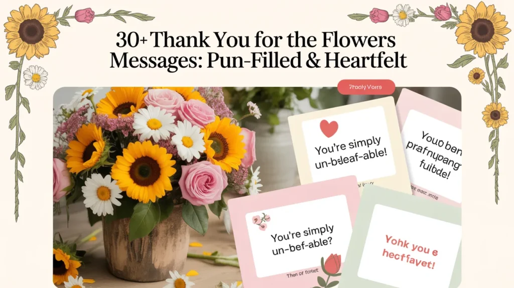 30+ Thank You for the Flowers Messages: Pun-Filled & Heartfelt