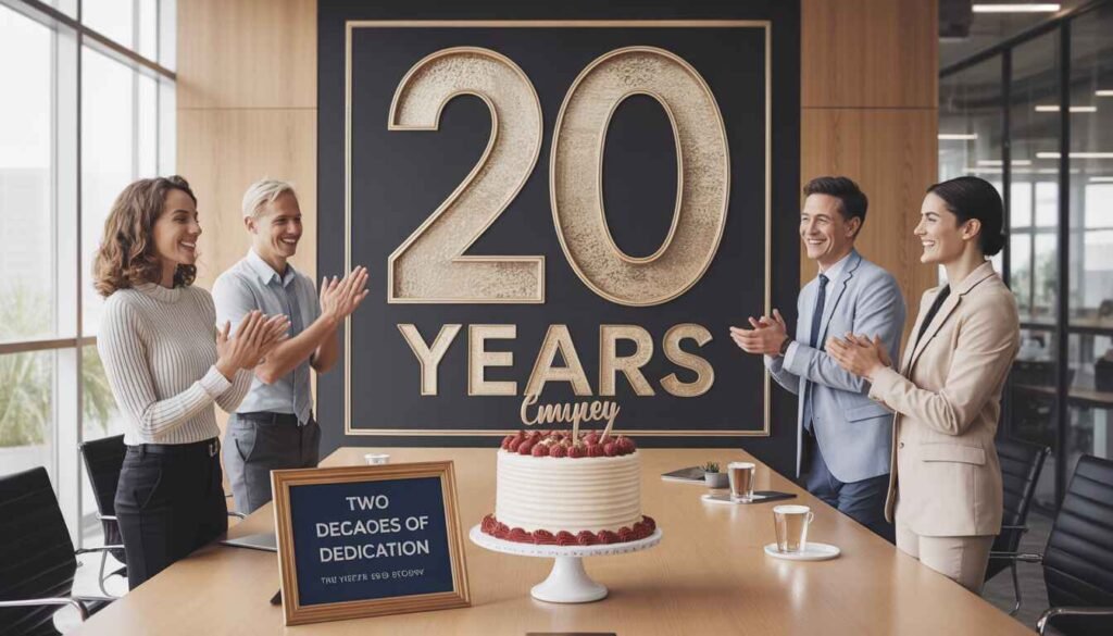 Best 20-Year Work Anniversary Messages