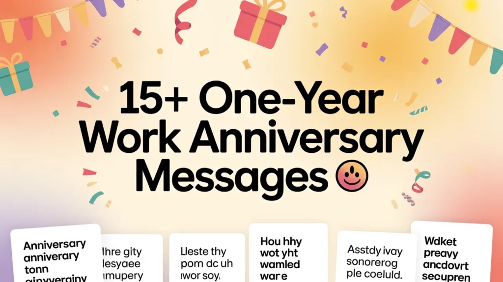 15+ One-Year Work Anniversary Messages