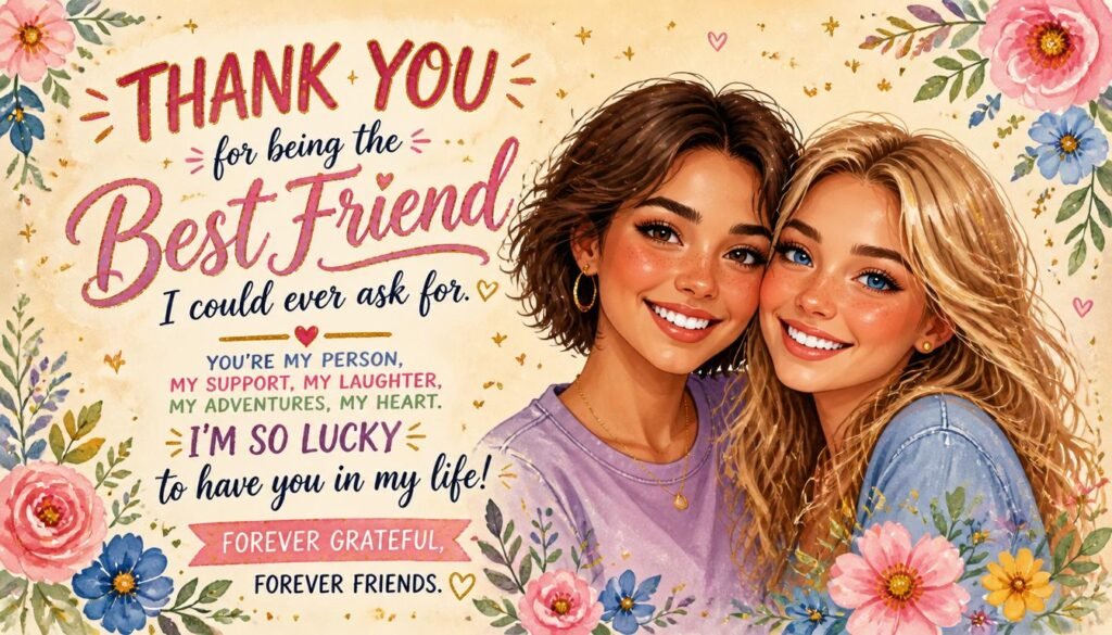 Top 20+ Thank You Messages for Best Friend