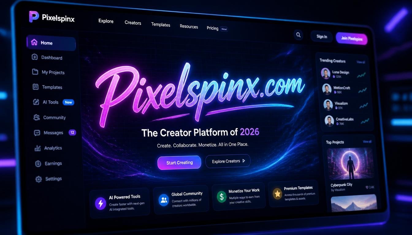 What Is Pixelspinx.com? The Creator Platform of 2026