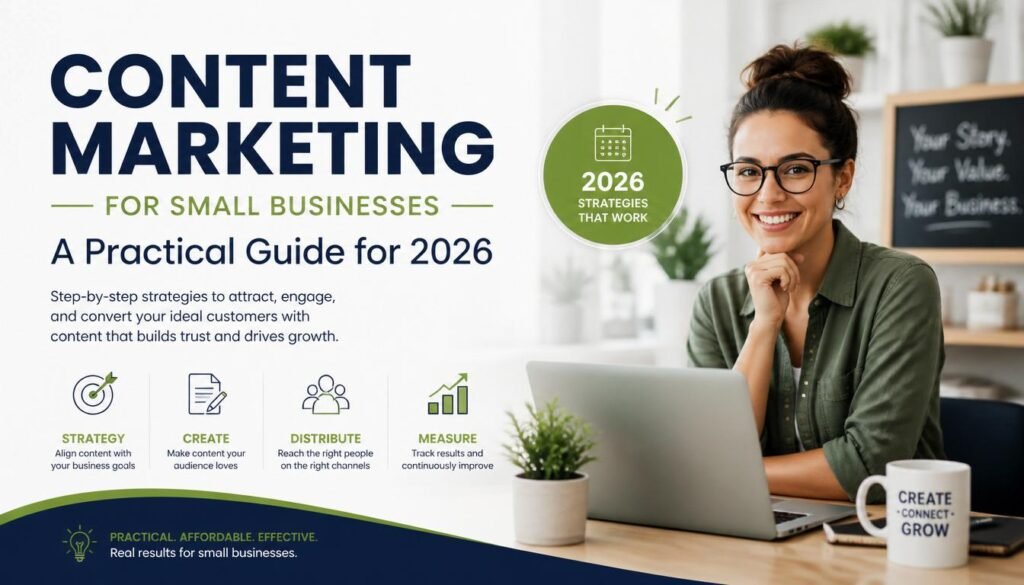 "Content marketing for small businesses in 2026: real data, budget benchmarks, and a 90-day plan to grow leads and ROI without a big team."