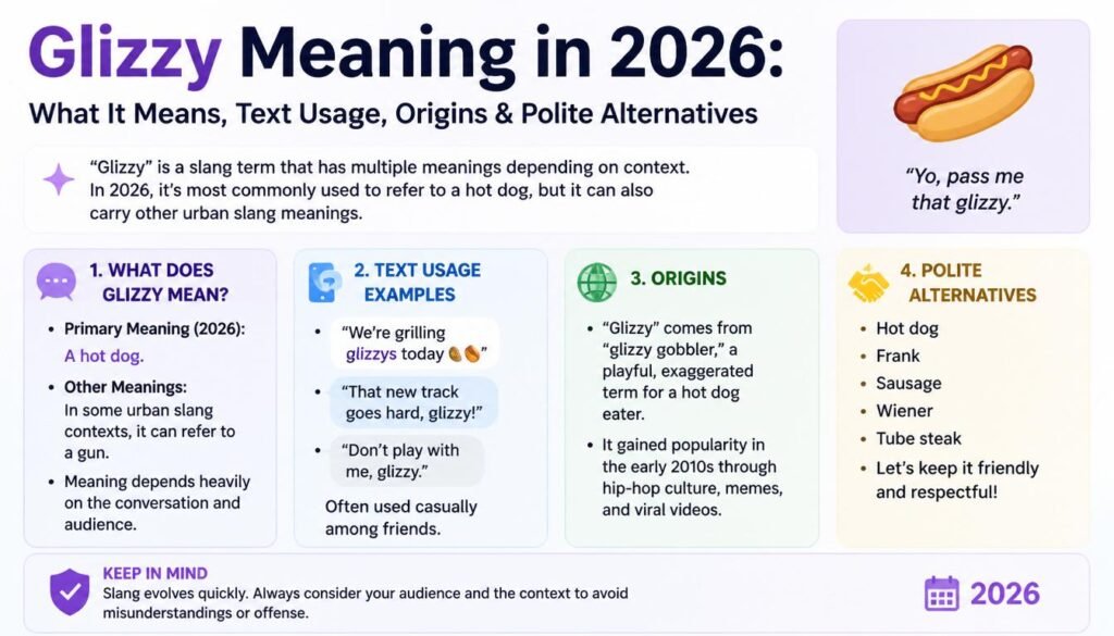 Glizzy Meaning in 2026: What It Means, Text Usage, Origins & Polite Alternatives