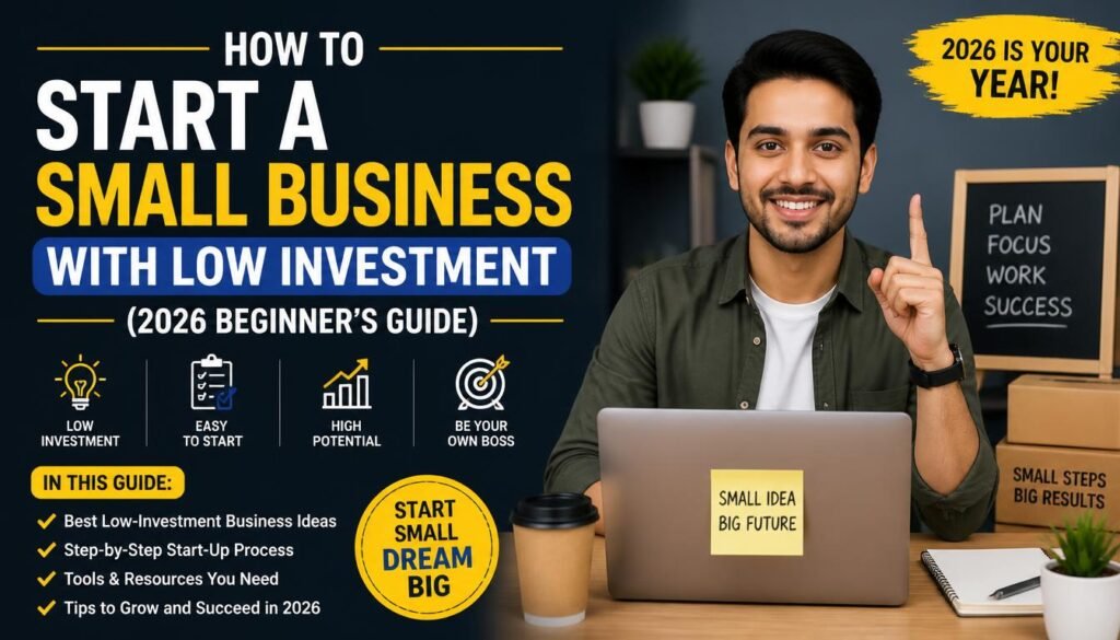 How to Start a Small Business with Low Investment (2026 Beginner's Guide)