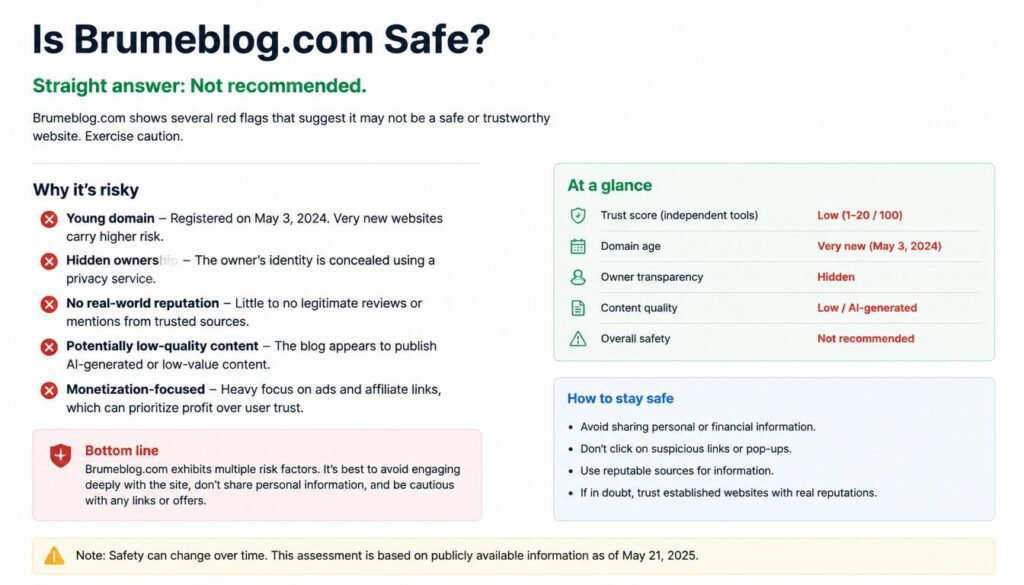 Is Brumeblog.com Safe? A Straight Answer, Not a Guessing Game