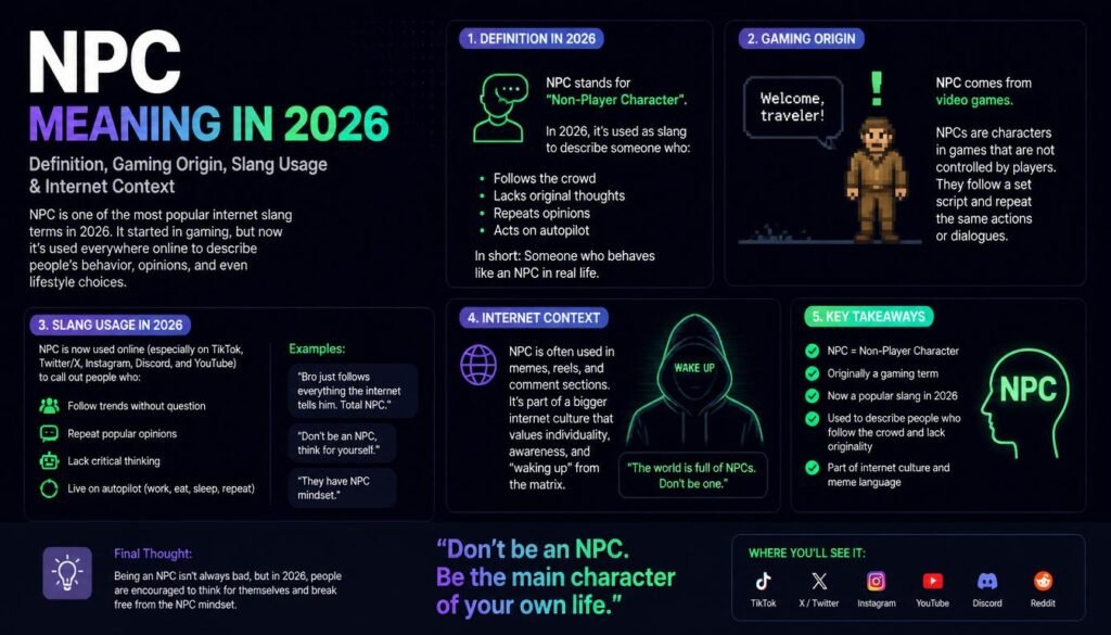NPC Meaning in 2026: Definition, Gaming Origin, Slang Usage & Internet Context