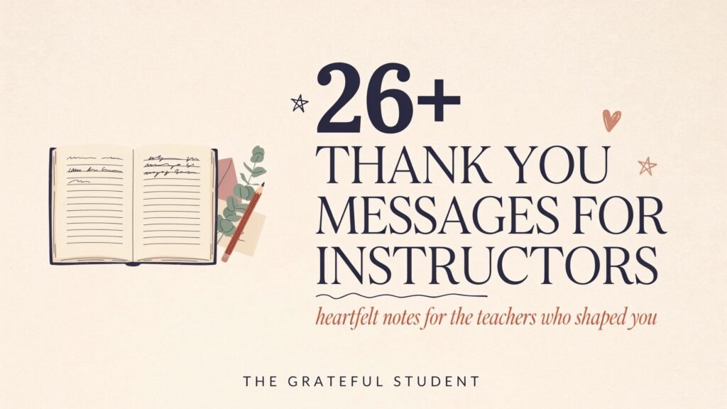 26+ Thank You Messages for Instructor